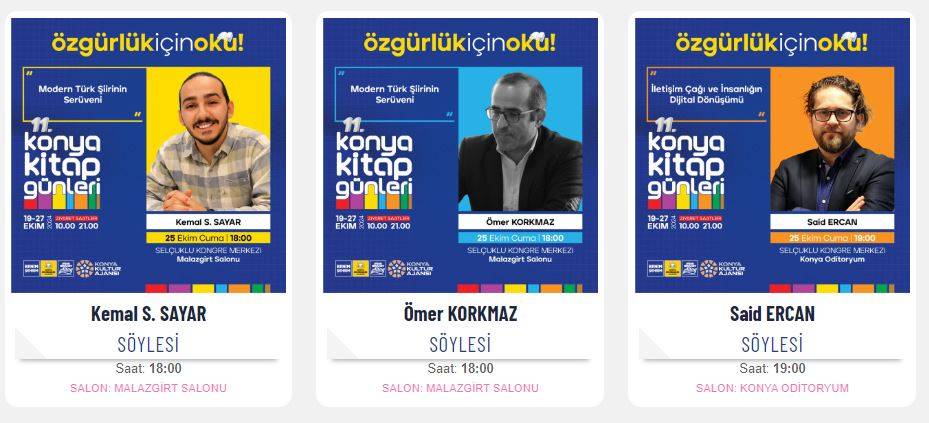 Konya Kitap Günlerine hangi yazarlar katılacak? Gün gün etkinlik programı 41